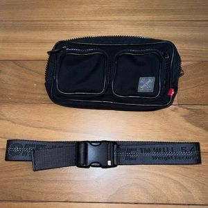 Off-White Black Fanny Pack With Mini Black Belt